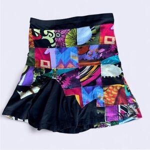 Unique Colorful Patchwork Women's Eclectic Skirt #maximalist